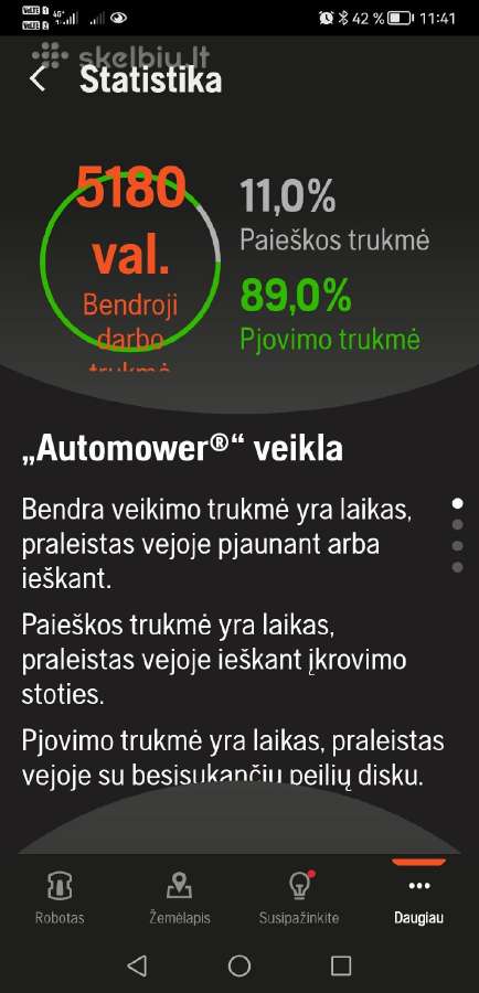 Vejos robotas husqvarna 310 - nuotraukos Nr. 2