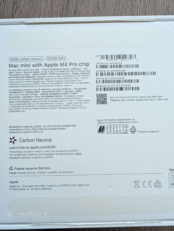 Mac mini M4 Pro - nuotraukos Nr. 2