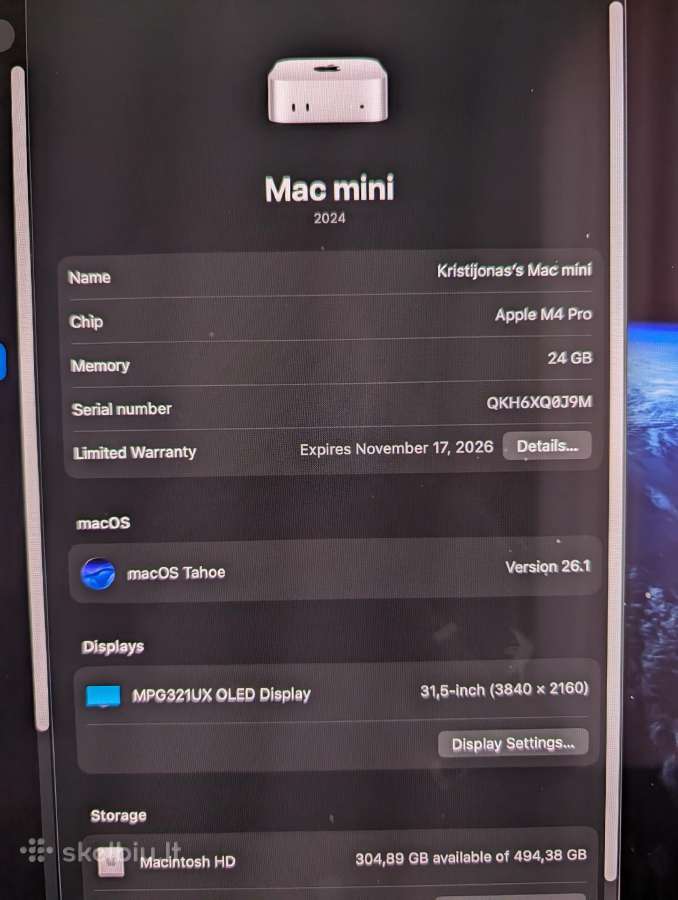 Mac mini M4 Pro - nuotraukos Nr. 3