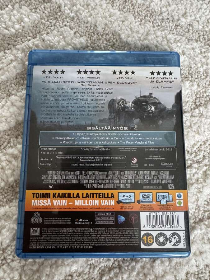 Alien Prometheus blu-ray - nuotraukos Nr. 2