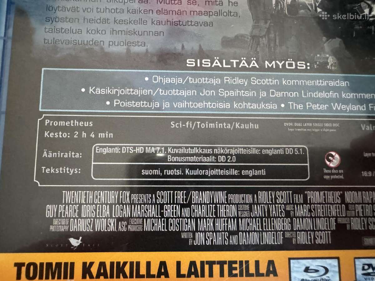 Alien Prometheus blu-ray - nuotraukos Nr. 3
