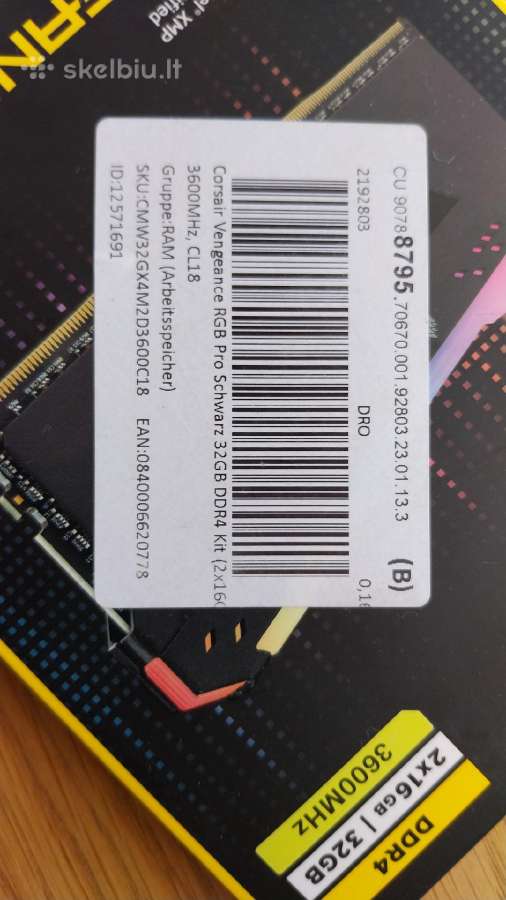 Parduodu ddr4 3600mhz 64gb - nuotraukos Nr. 2