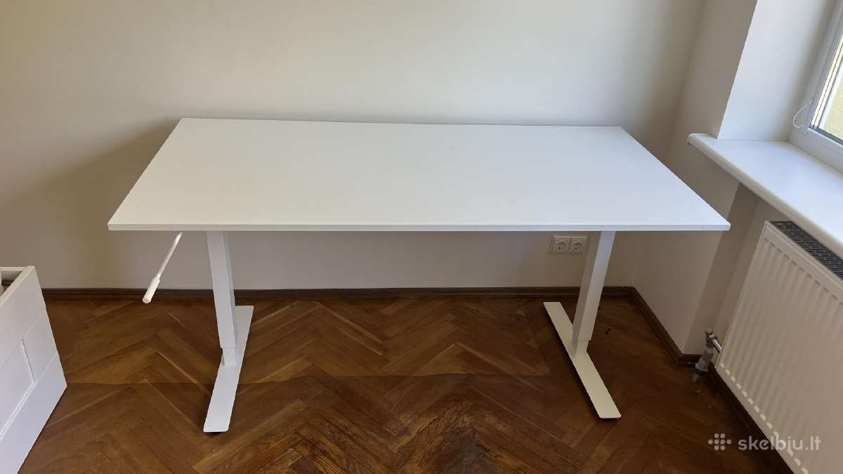 Baltas rašomasis / darbo stalas 160-80 cm - nuotraukos Nr. 4