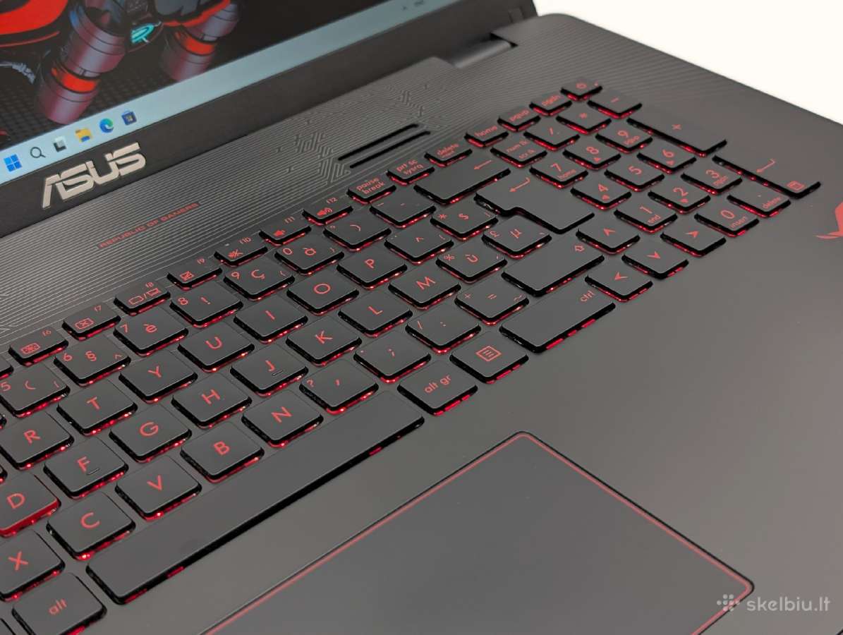 Asus Rog Gl752VW i7 16gb 240gb 17.3 Gtx 960m - nuotraukos Nr. 5