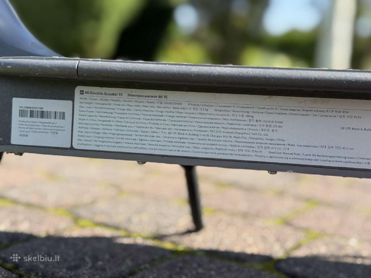 Xiaomi 1s Elektrinis paspirtukas - nuotraukos Nr. 13