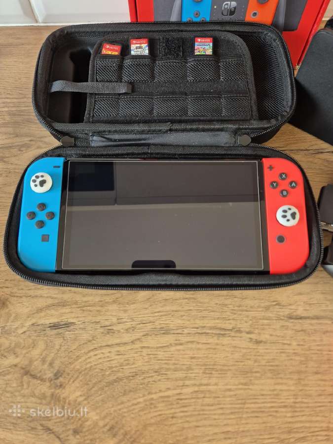 Nintendo Switch Oled 64 GB + 2 žaidimai + dėklas - nuotraukos Nr. 2
