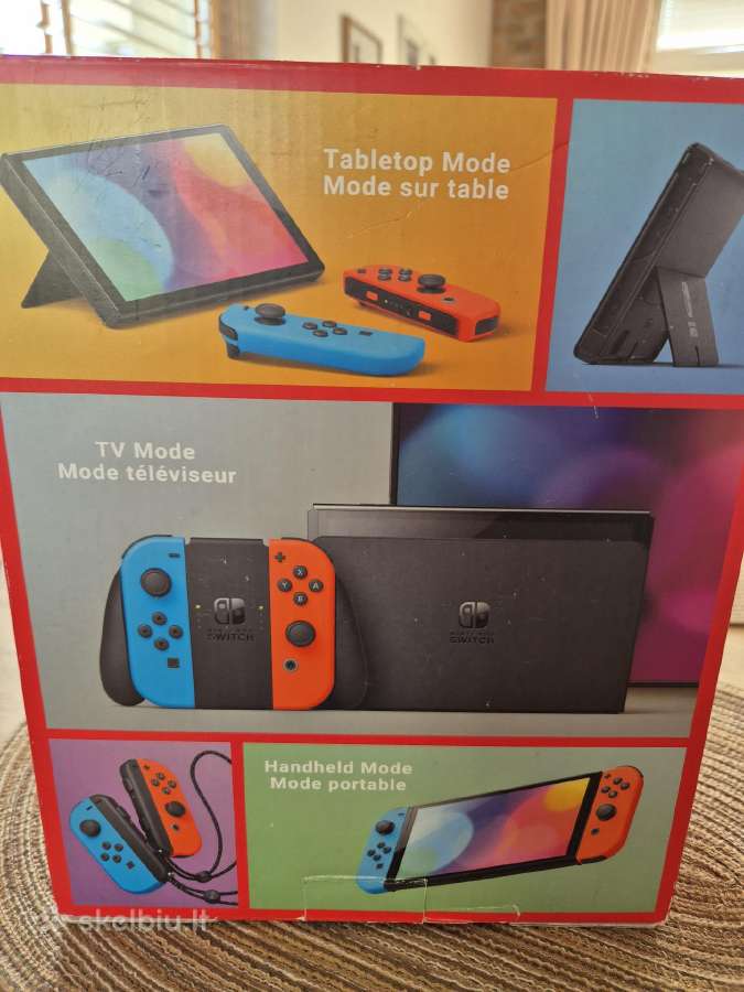 Nintendo Switch Oled 64 GB + 2 žaidimai + dėklas - nuotraukos Nr. 3