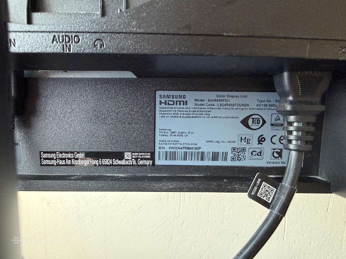 Samsung S24r650fdu 24" Ips Full HD monitorius - nuotraukos Nr. 2