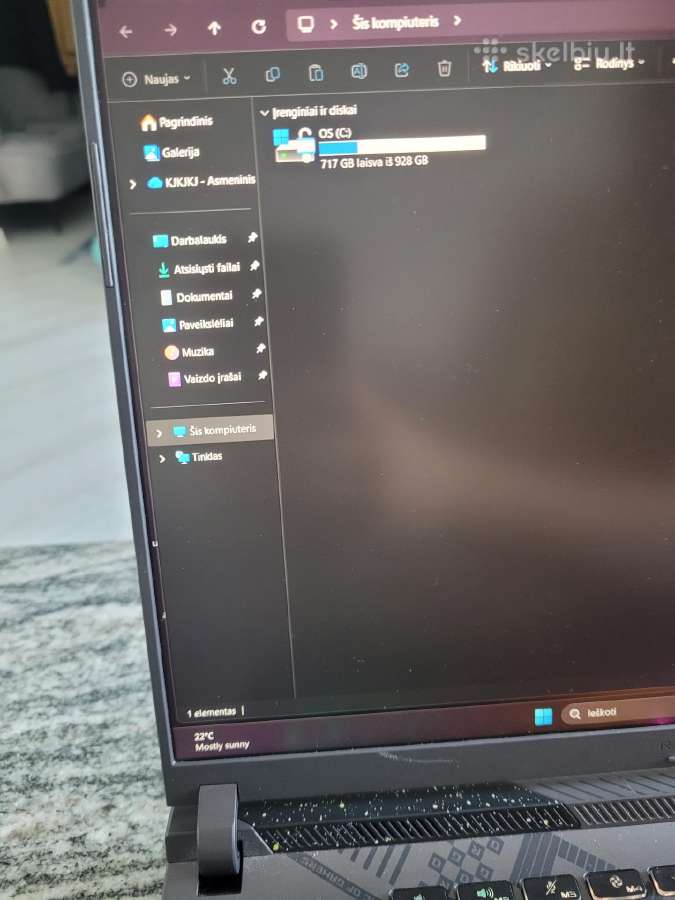 Nešiojimas žaidimų kompiuteris Asus Rog Strix - nuotraukos Nr. 4