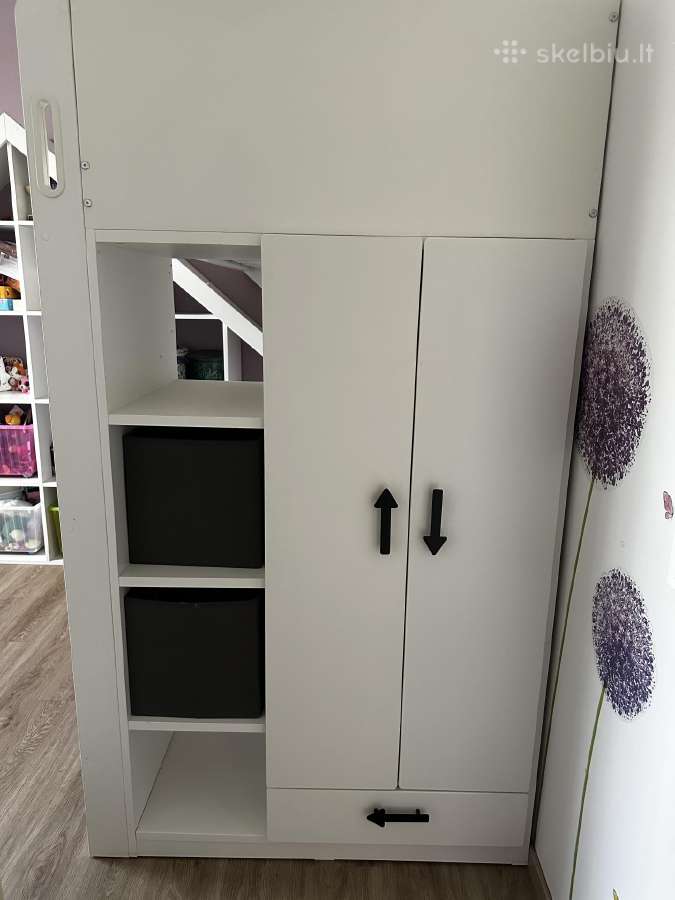 Ikea dviaukštė lova, stalas, spinta - nuotraukos Nr. 2