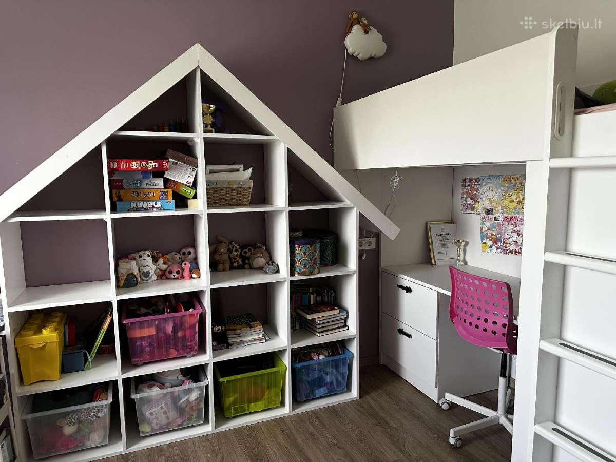Ikea dviaukštė lova, stalas, spinta - nuotraukos Nr. 3