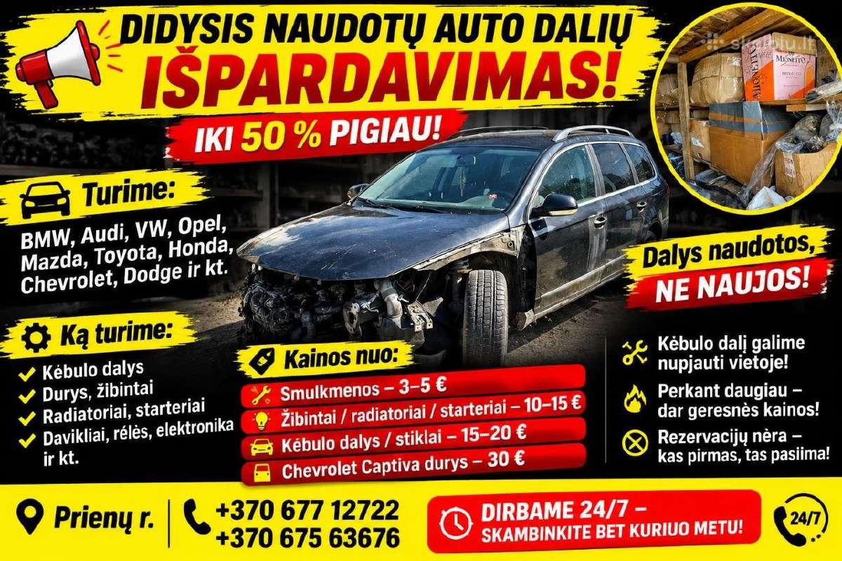 Didysis Naudotų Auto Dalių Išpardavimas - nuotraukos Nr. 2