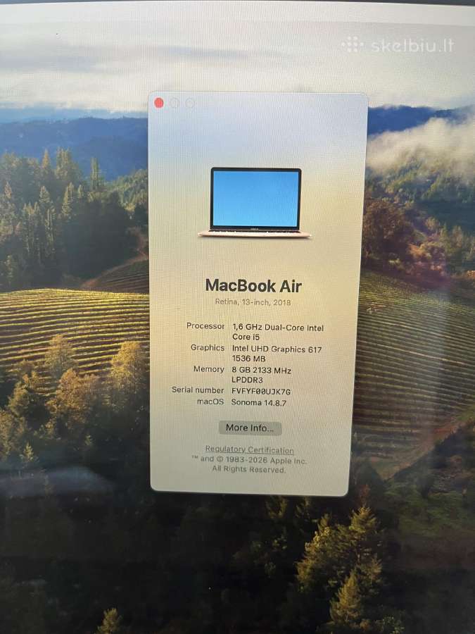 MacBook Air 2018 - nuotraukos Nr. 3