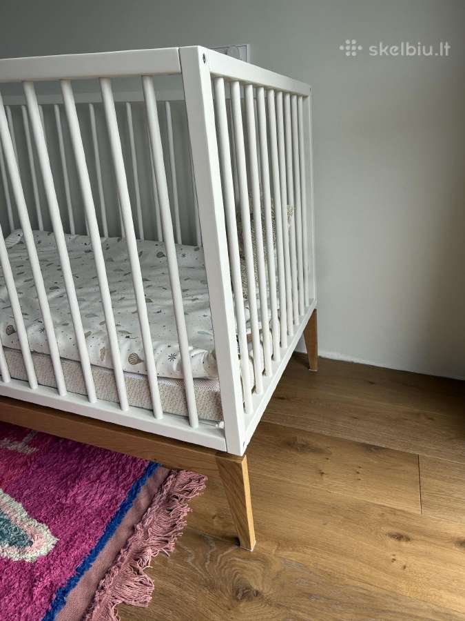 Leander Luna ąžuolinė lovytė ir Lonas čiužinukas - nuotraukos Nr. 5