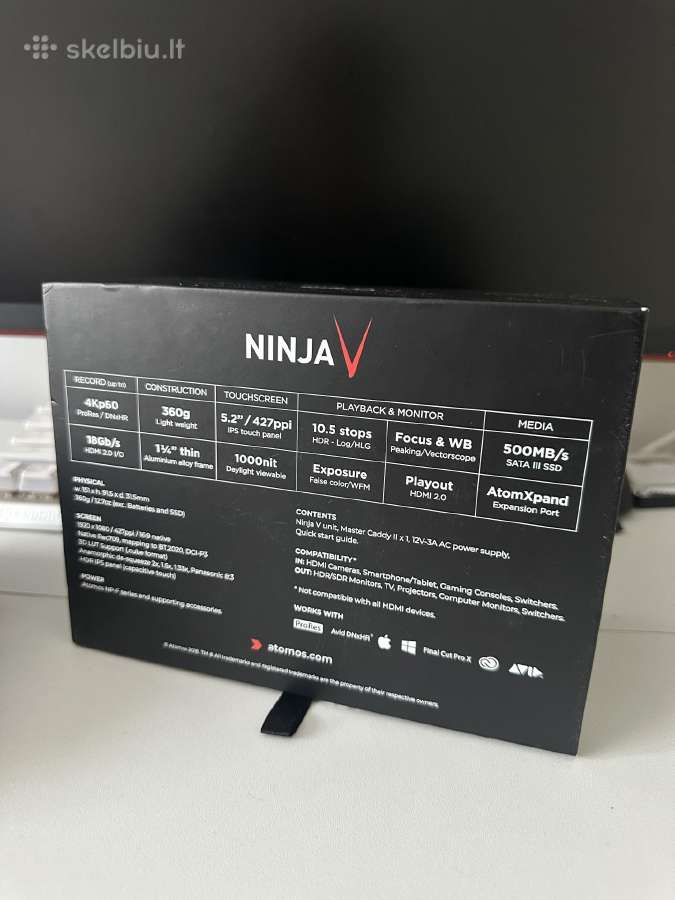 Atomos ninja V pilnas komplektas - nuotraukos Nr. 3