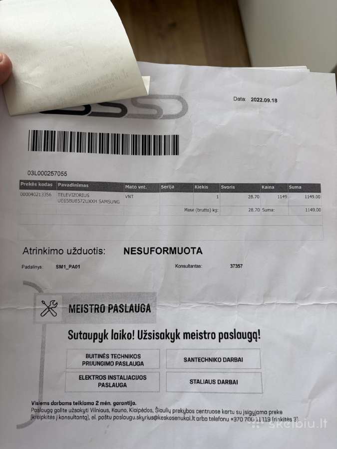 Samsung 65 LED Uhd - nuotraukos Nr. 3