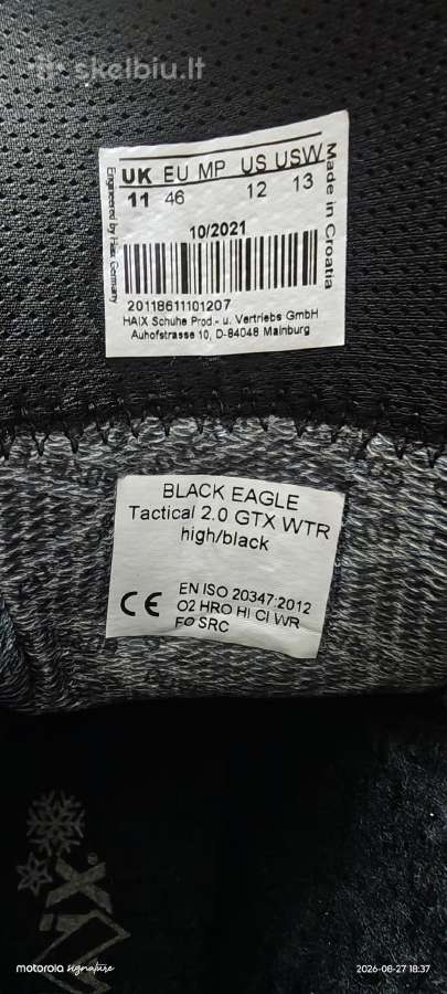 Haix Black Eagle Tactical 2.0 Gtx Wtr - nuotraukos Nr. 9