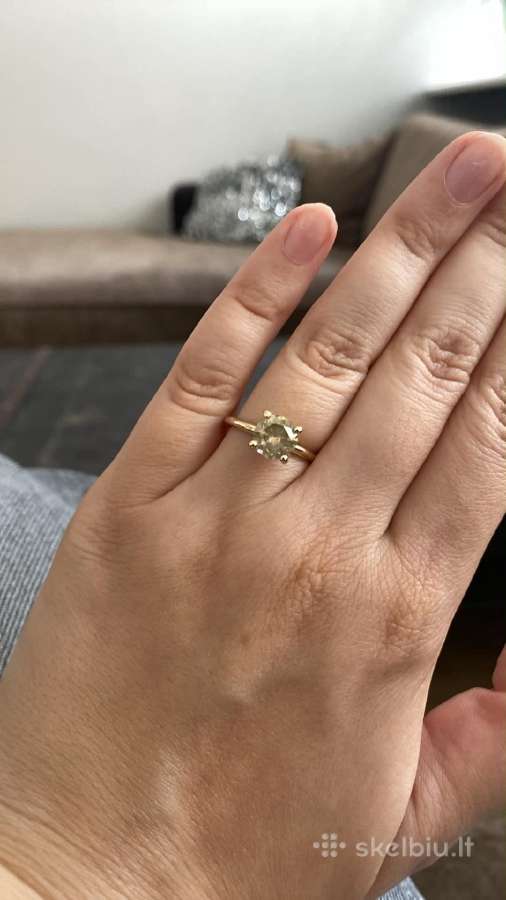 14k aukso žiedas su natūraliu 2.26 ct deimantu - nuotraukos Nr. 6