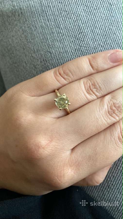 14k aukso žiedas su natūraliu 2.26 ct deimantu - nuotraukos Nr. 7
