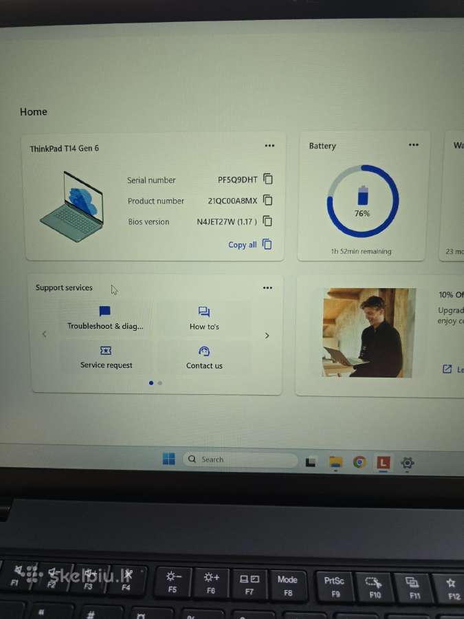 Lenovo Thinkpad T14 Gen 6 / Ultra 5 / 32gb / 512gb - nuotraukos Nr. 13