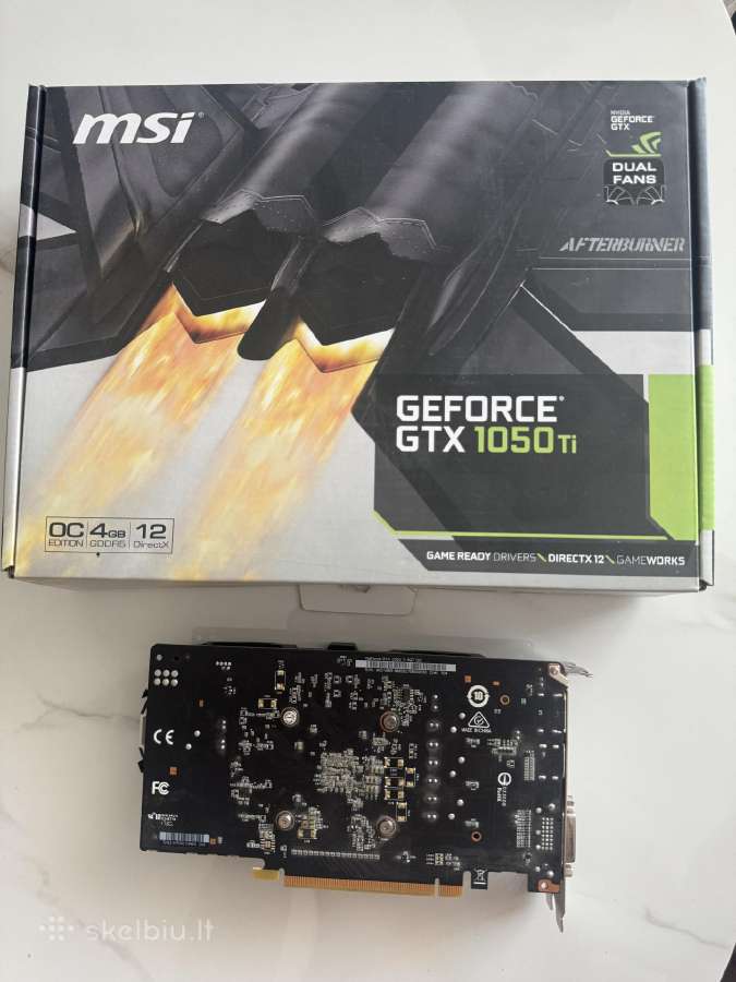Msi Geforce Gtx 1050 Ti 4gb Oc vaizdo plokštė - nuotraukos Nr. 2