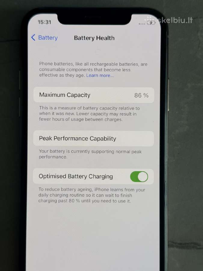 Apple iPhone XS 256gb Gold, 86% baterija - nuotraukos Nr. 4