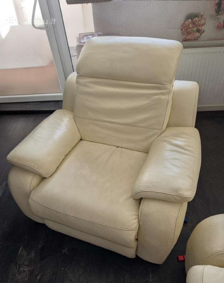 Odinė sofa 3+1 su reclaineriais - nuotraukos Nr. 3