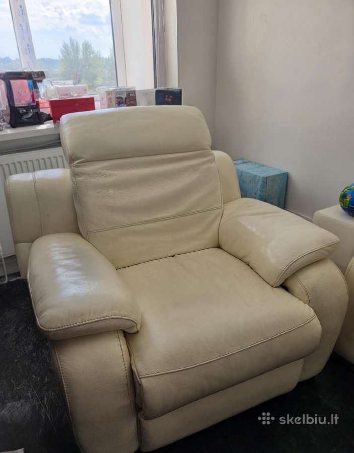 Odinė sofa 3+1 su reclaineriais - nuotraukos Nr. 4