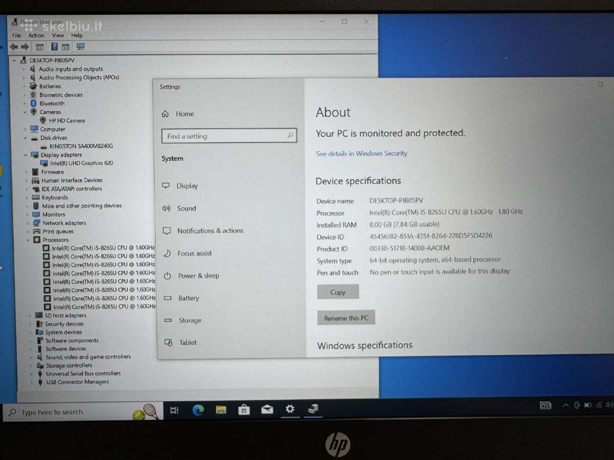 Hp Probook 450 G6 - nuotraukos Nr. 3