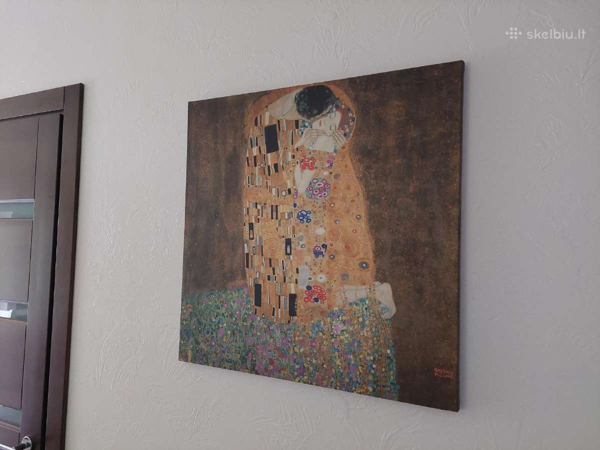 Gustavo Klimto "Bučinys" reprodukcija (70x70cm) - nuotraukos Nr. 2