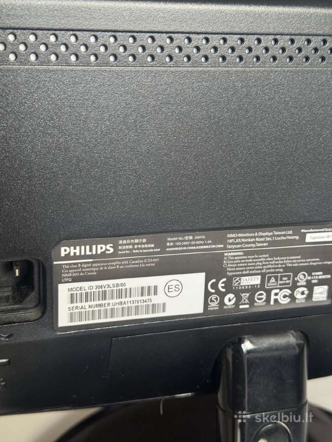 Philips 20 monitorius 206v3lsb – Dvi / Vga - nuotraukos Nr. 3