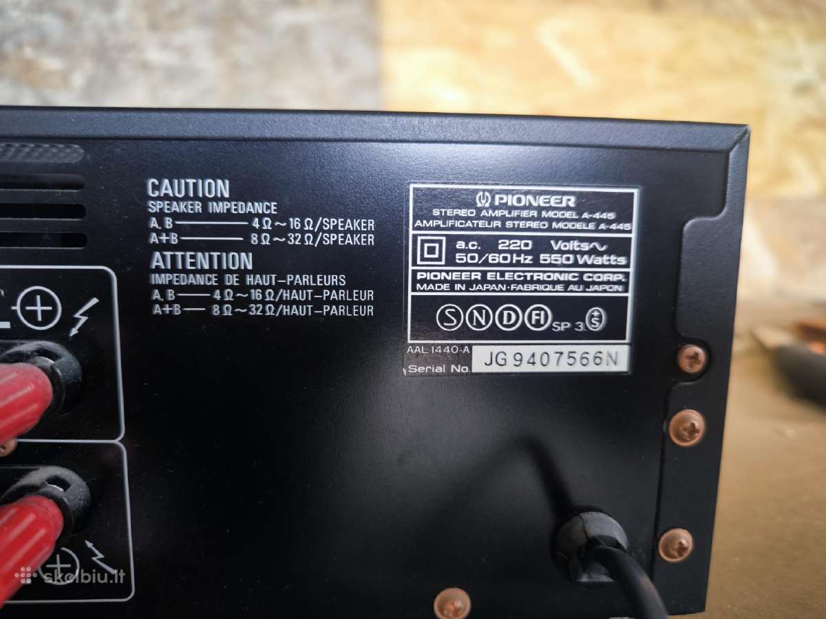 Pioneer A-445 stiprintuvas - nuotraukos Nr. 3