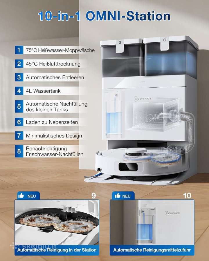 Ecovacs T30c Omni Gen2 robotas siurblys - nuotraukos Nr. 3