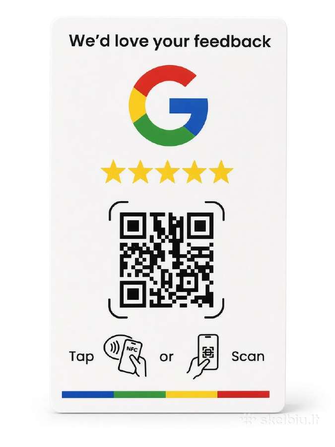 Google nfc atsiliepimų kortelė - nuotraukos Nr. 3