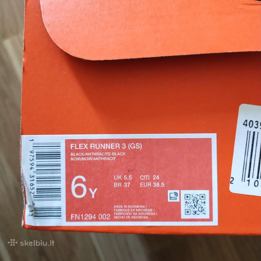 Parduodu d.38.5 Nike bėgimo batelius Flex Runner 3 - nuotraukos Nr. 10