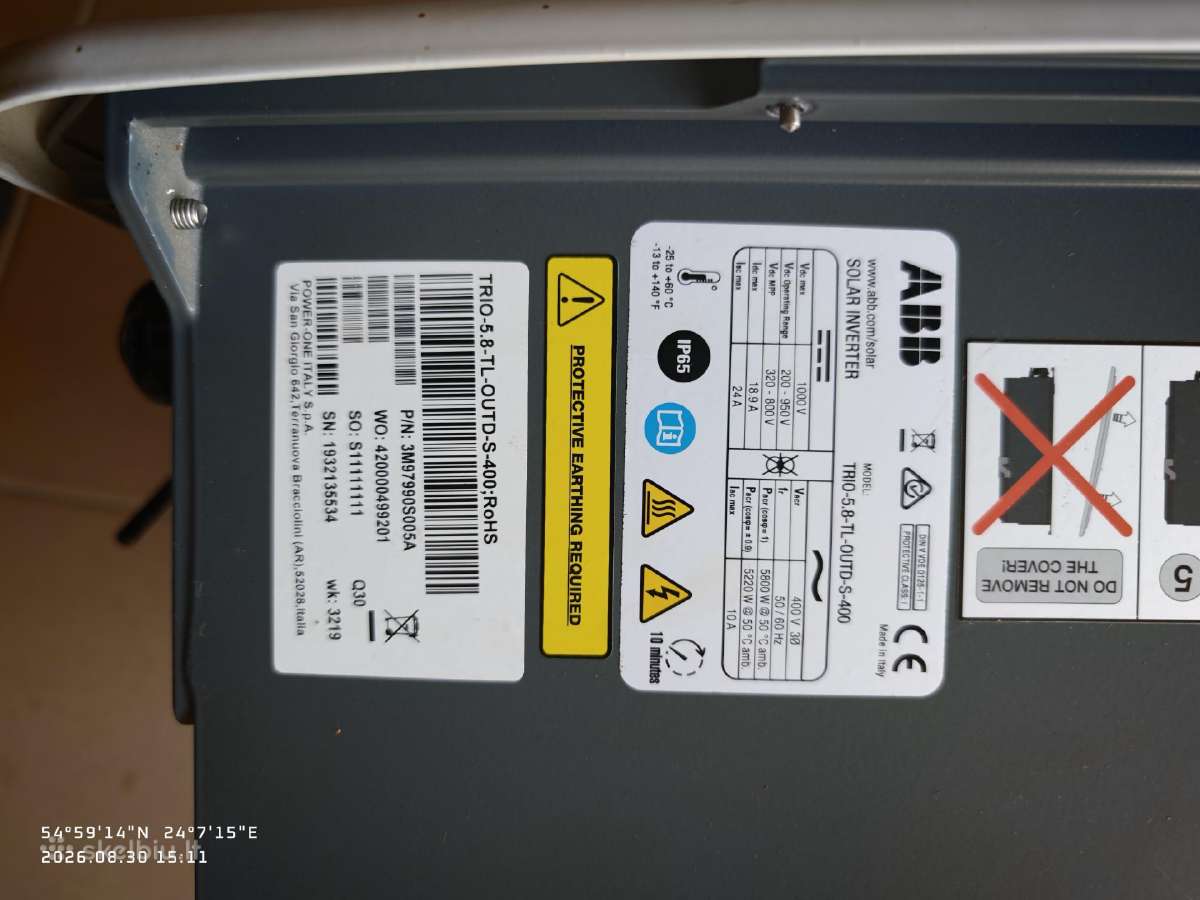 Abb Trio Inverteris 5.8 Kw - nuotraukos Nr. 5