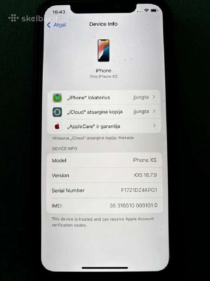 iPhone XS - nuotraukos Nr. 3