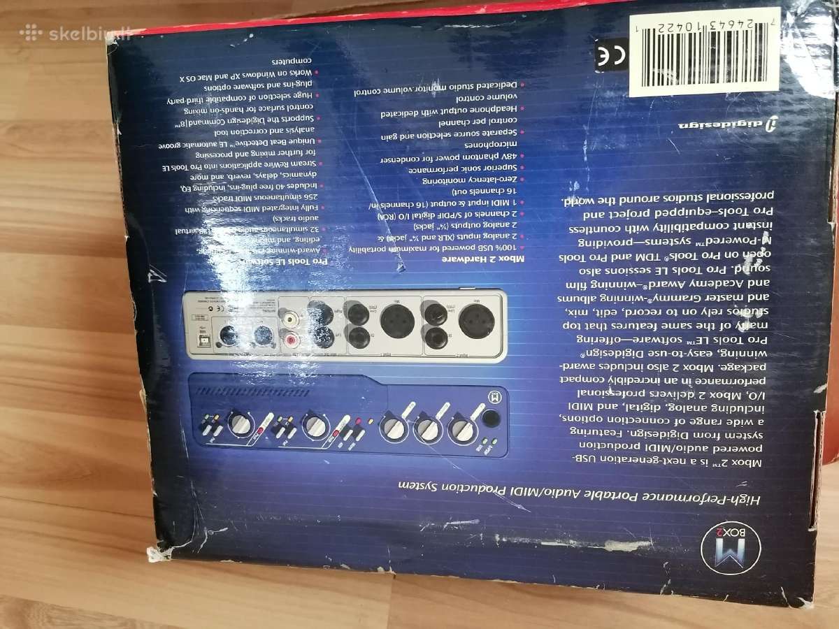 M-audio Mbox 2 Usb korta audio interface - nuotraukos Nr. 3