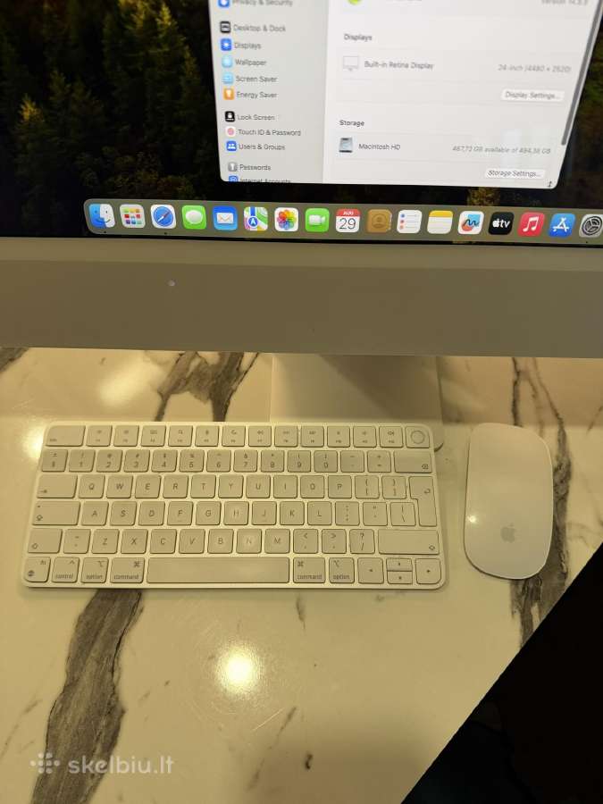 iMac 24 + klaviatūra + pelė 512gb 2021m - nuotraukos Nr. 5