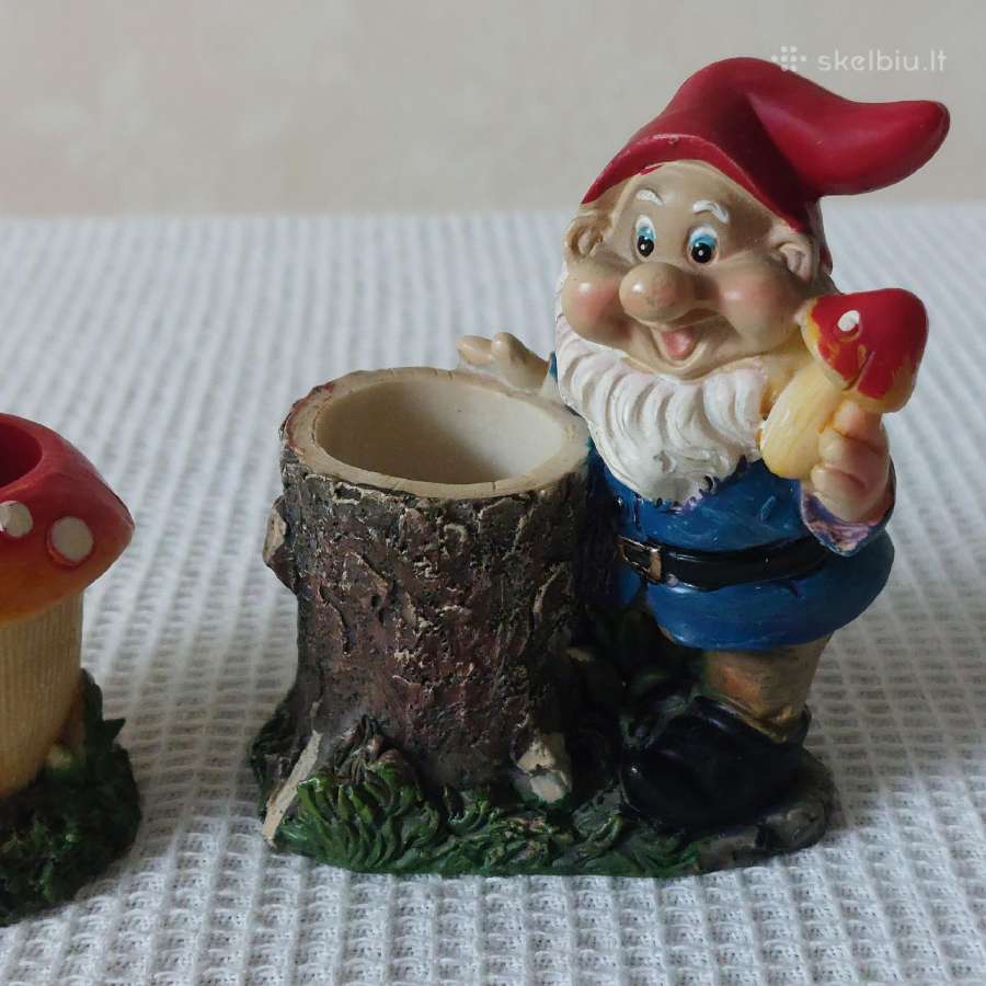 2 ( dvi ) figūrėlės-žvakidės " Nykštukai ". - nuotraukos Nr. 4