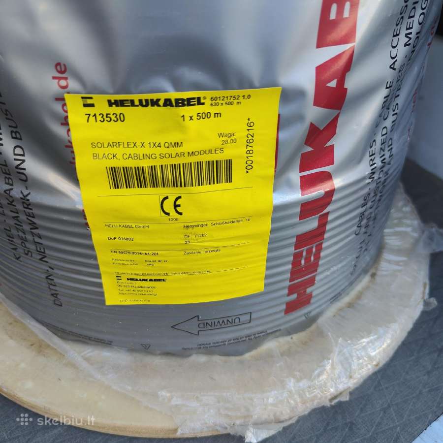 4mm saules elektrines kabeliai nauji - nuotraukos Nr. 2