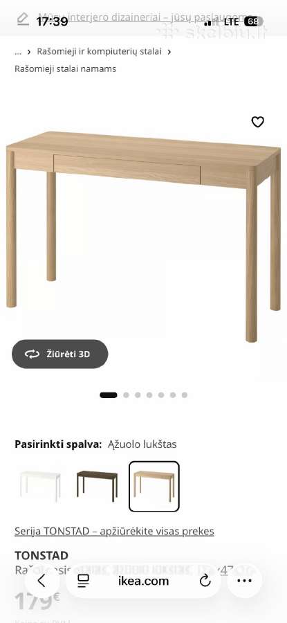 Ikea darbo stalas Tonstad - nuotraukos Nr. 2
