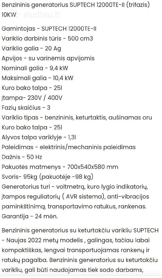 Generatorius 10kw (Yra ir trifazis + starteris) - nuotraukos Nr. 4