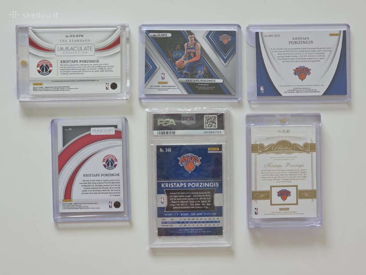 Nba Kristaps Porzingis Patch&/25&psa10 mix - nuotraukos Nr. 2