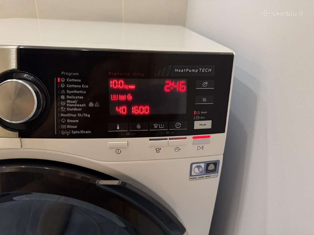 Parduodu naudotą skalbyklę-džiovyklę Aeg 9000 - nuotraukos Nr. 3