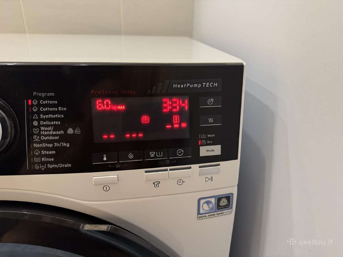 Parduodu naudotą skalbyklę-džiovyklę Aeg 9000 - nuotraukos Nr. 4
