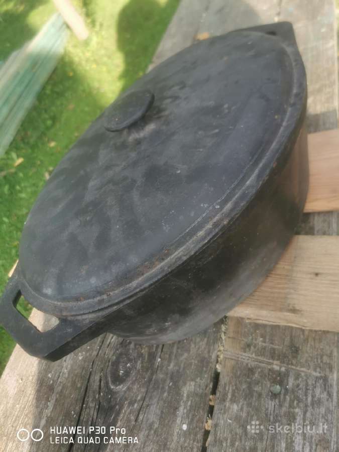 Špižinis ketaus puodas, troškintuvas - nuotraukos Nr. 3