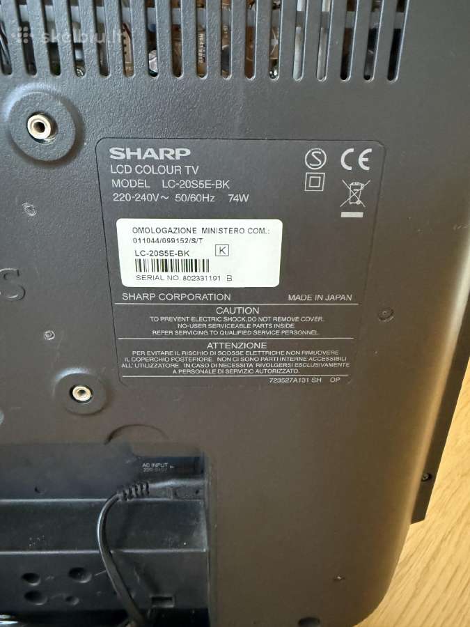 Sharp Aquos 20 LCD televizorius - nuotraukos Nr. 7