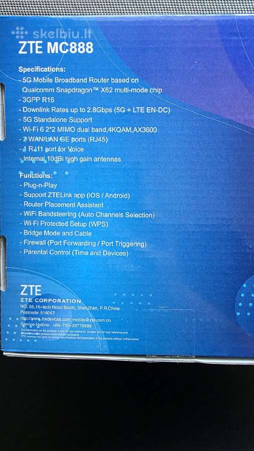 5G Maršrutizatorius Zte Mc888 - nuotraukos Nr. 5