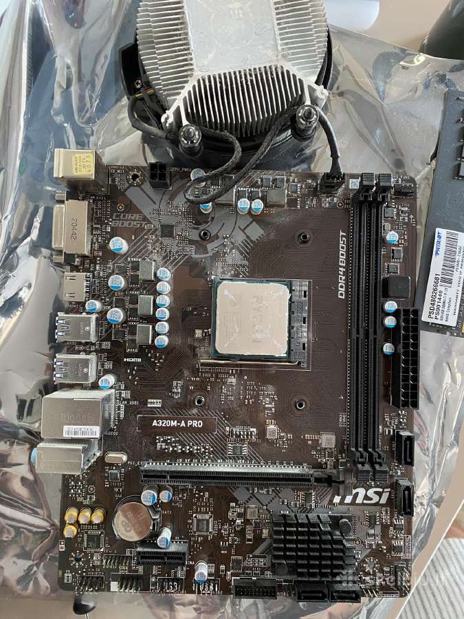 Amd 5 3500 + msi A320m-a Pro su 8gb 2666mhz - nuotraukos Nr. 3